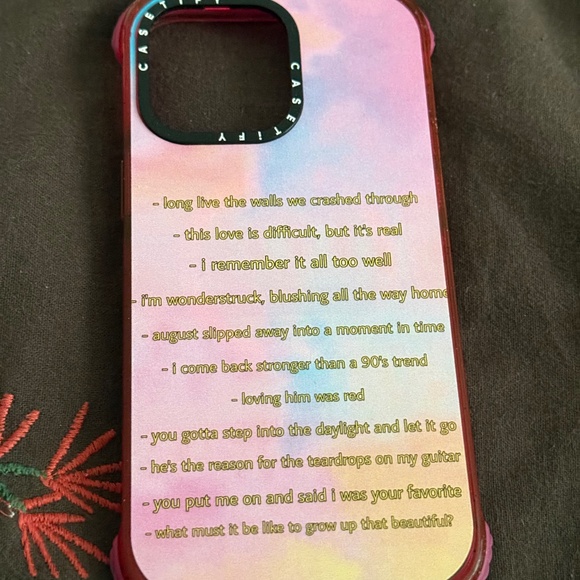 custom iPhone 14 Pro Max Taylor Swift lyric case